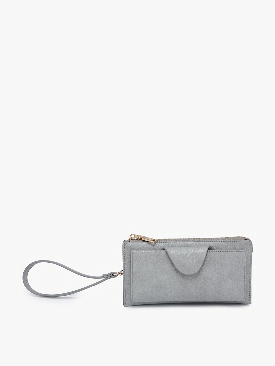Kyla RFID Wallet w/ Snap Closure: Coffee