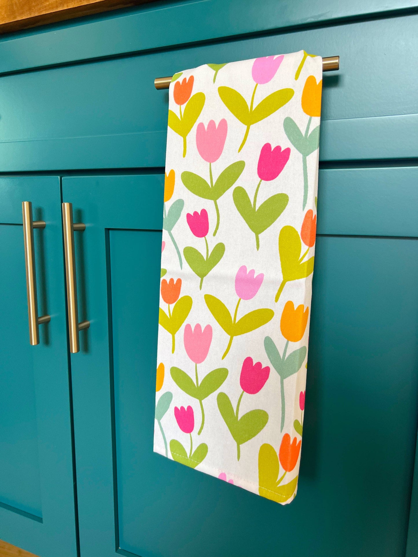 Cotton Tea Towel - Tulips *new and improved*