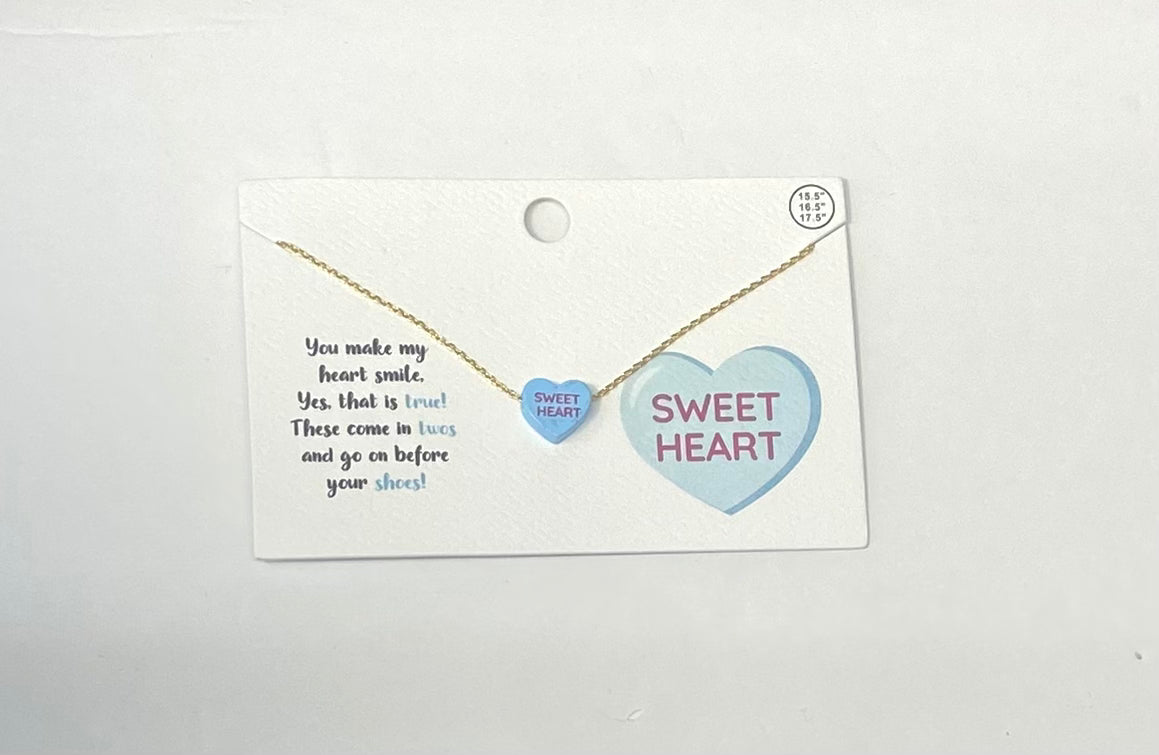 Sweetheart Message Heart Necklace