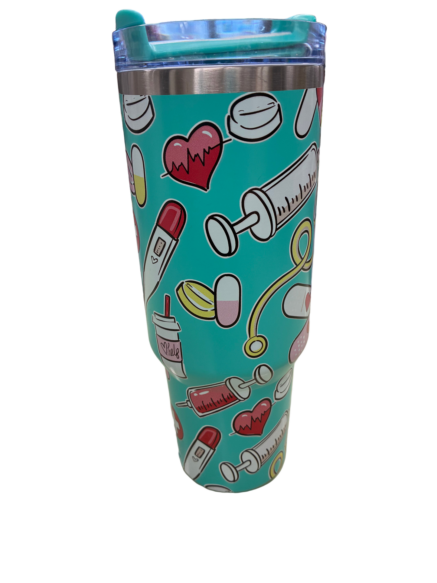 Nurse/Healthcare 40oz Stainless Steel Tumbler with Handle