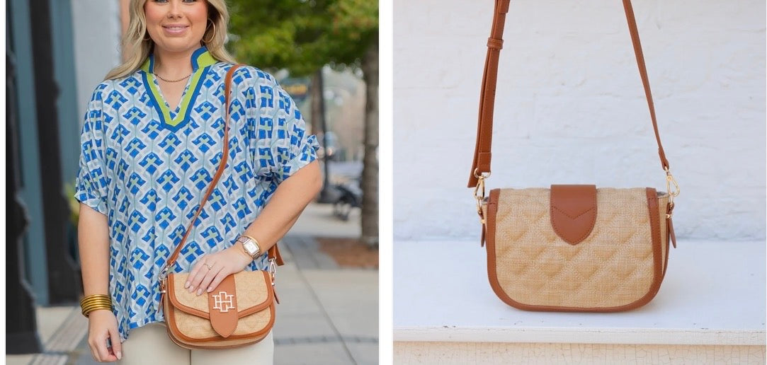 Griffin Crossbody Bag Natural Saddle DQ - Caroline Hill