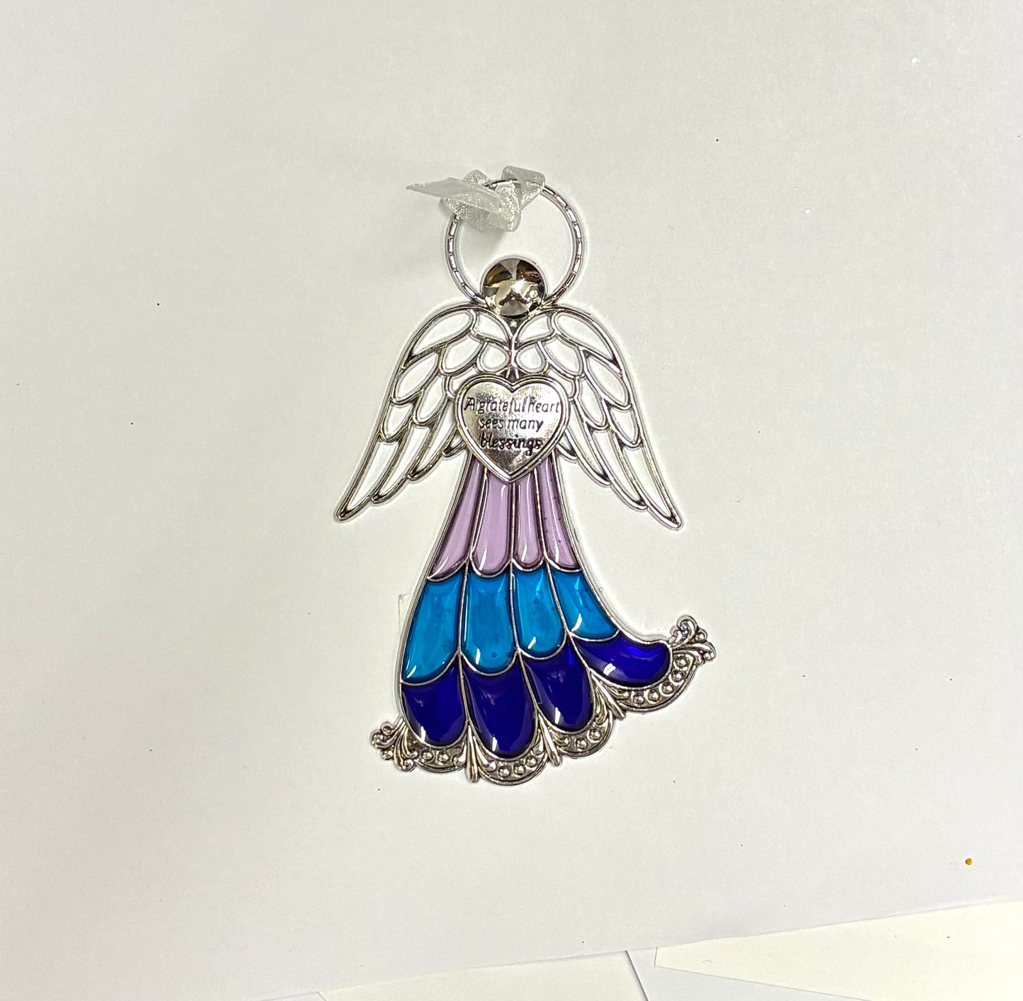 Ganz Stained Glass Miniature Angel Ornaments