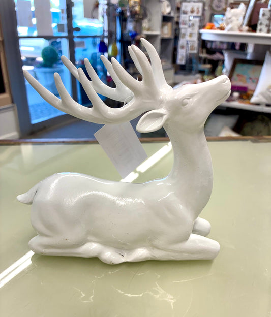 White Stag Deer / Standing & Sitting