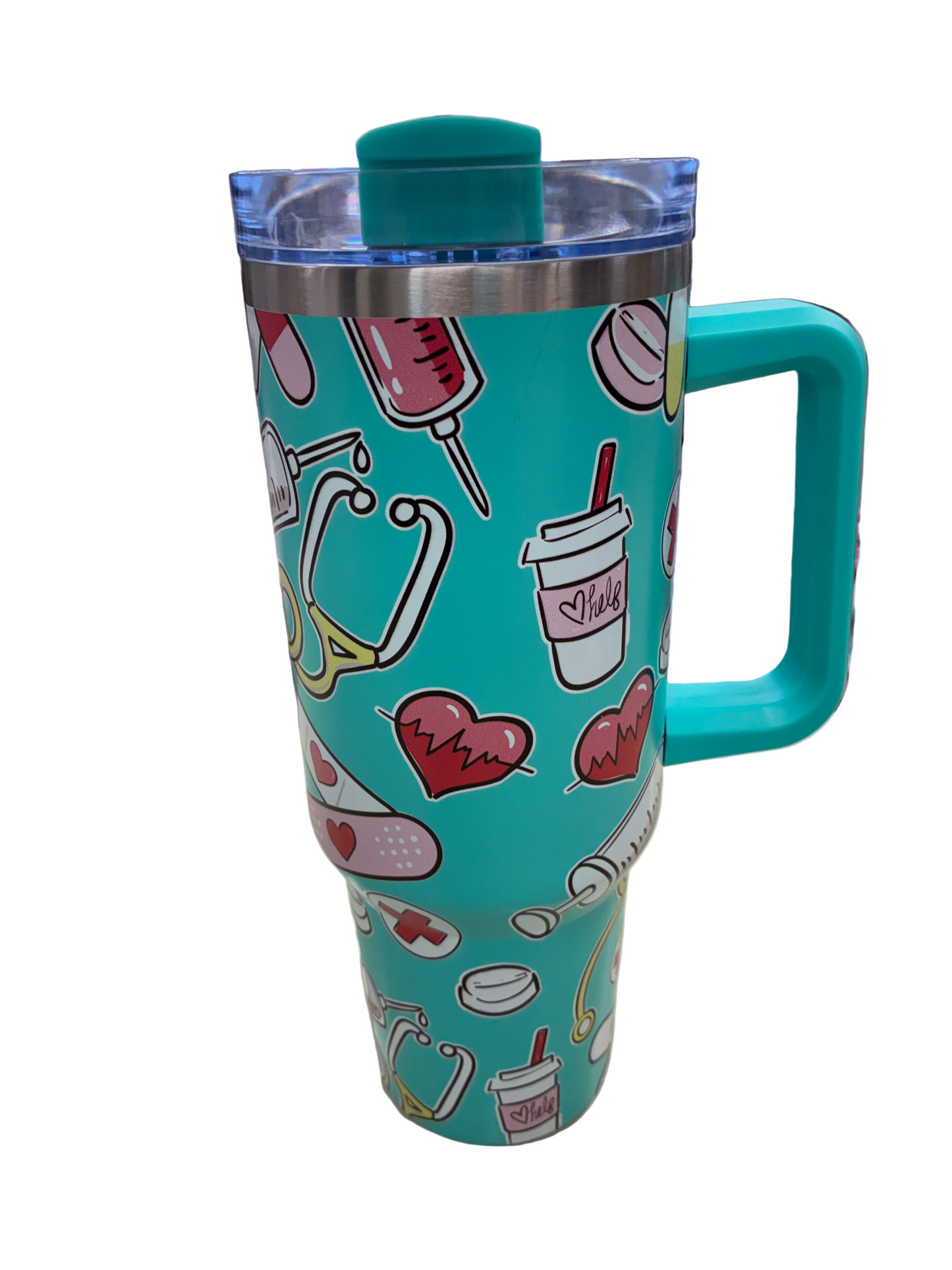 Nurse/Healthcare 40oz Stainless Steel Tumbler with Handle