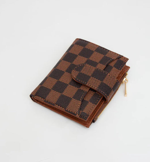 Checker Print Wallet