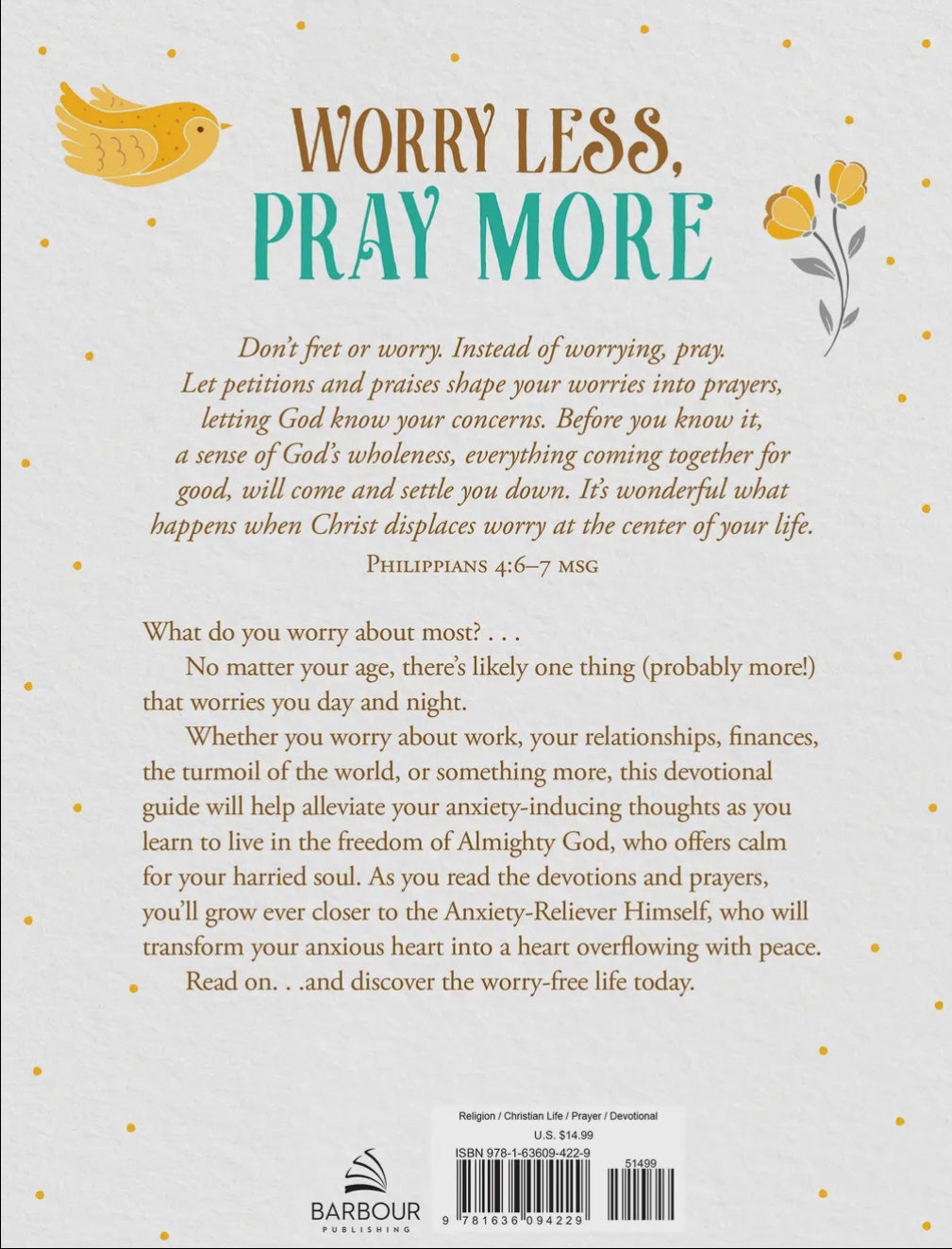 Worry Less Pray More Large Print Devotional