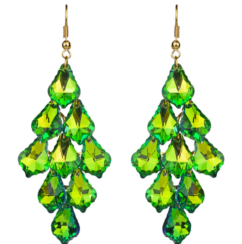 Divine Crystal Chandelier French Wire Earrings