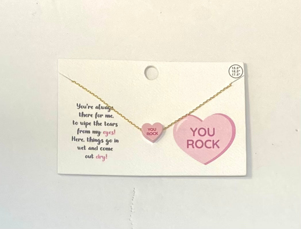 Sweetheart Message Heart Necklace