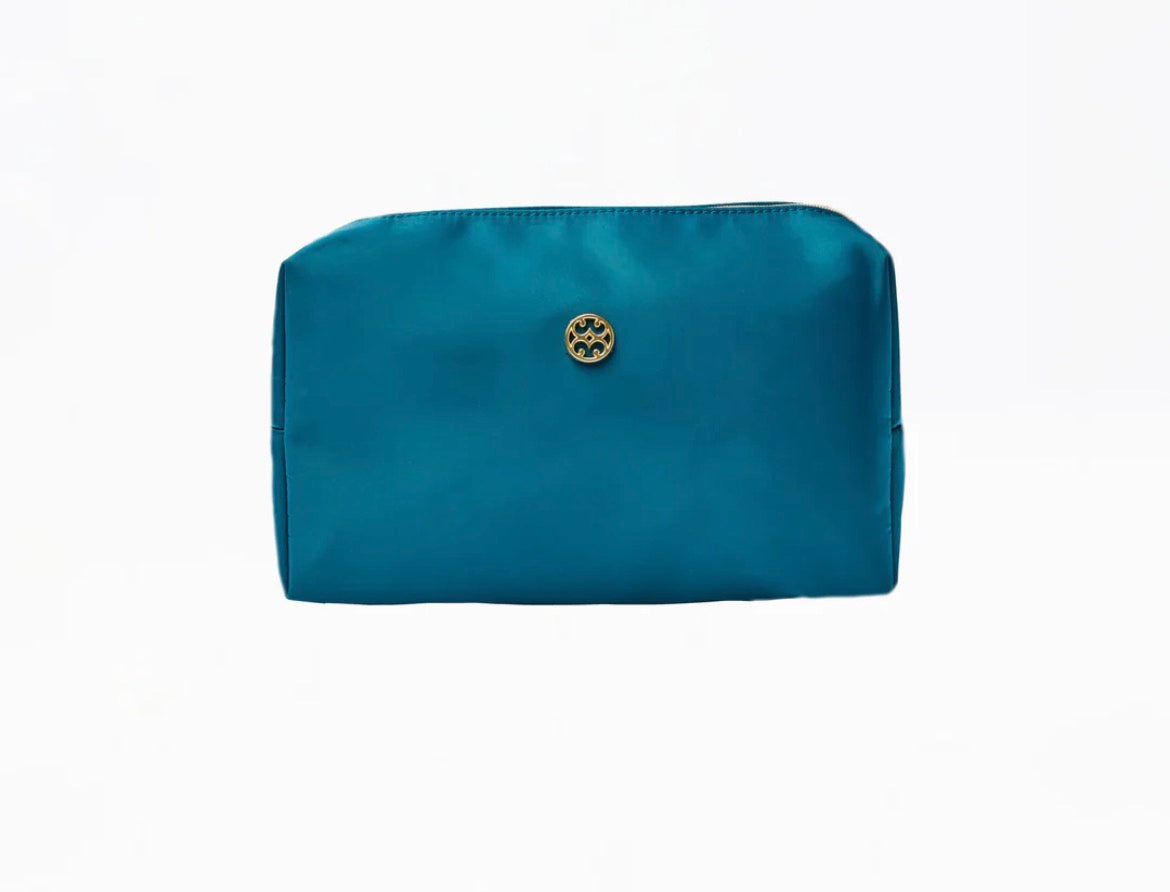 Let’s Face It Bag - Pink Floral & Venice Green - Mary Square