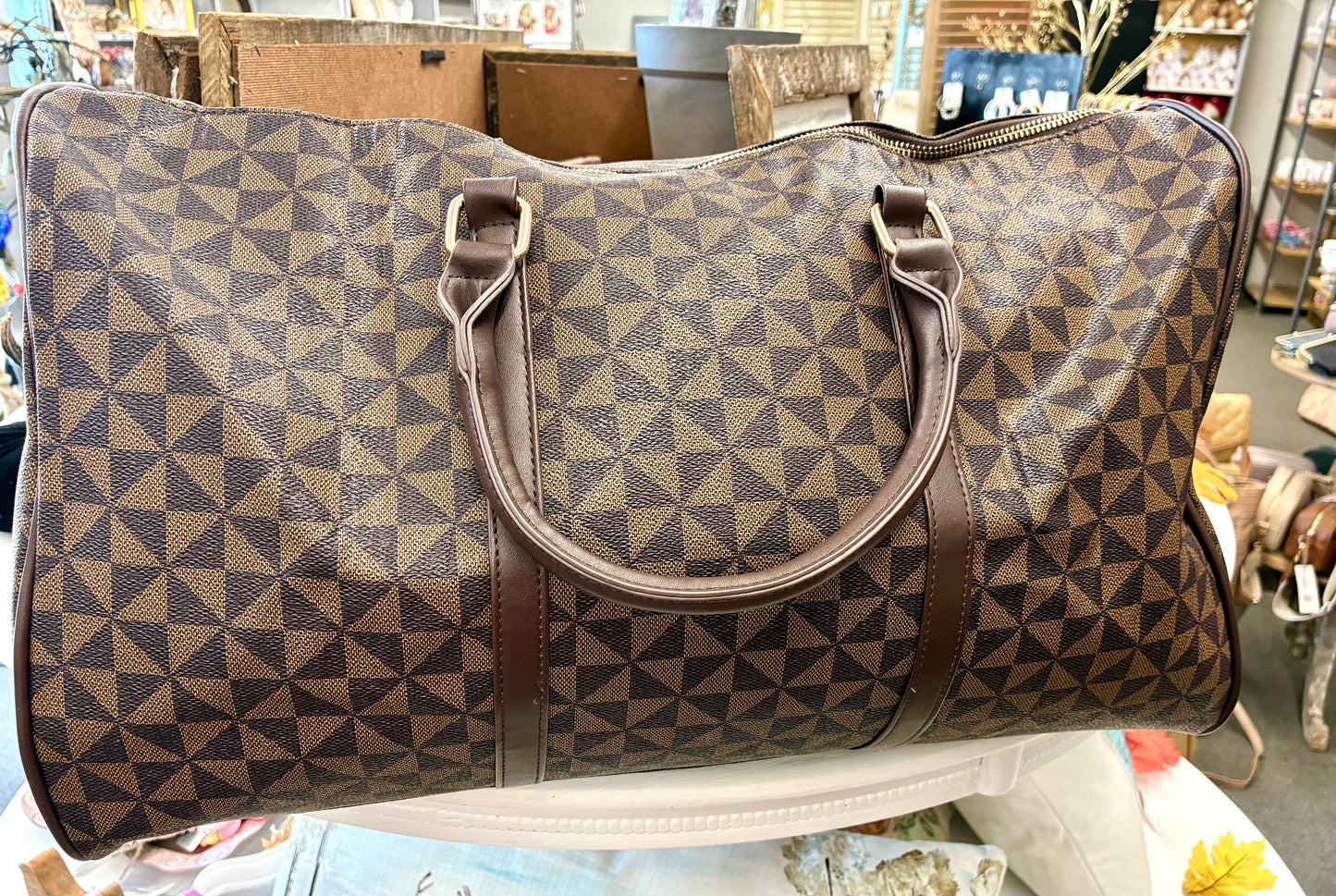 Charlotte Duffel Bag: Coffee Triangle