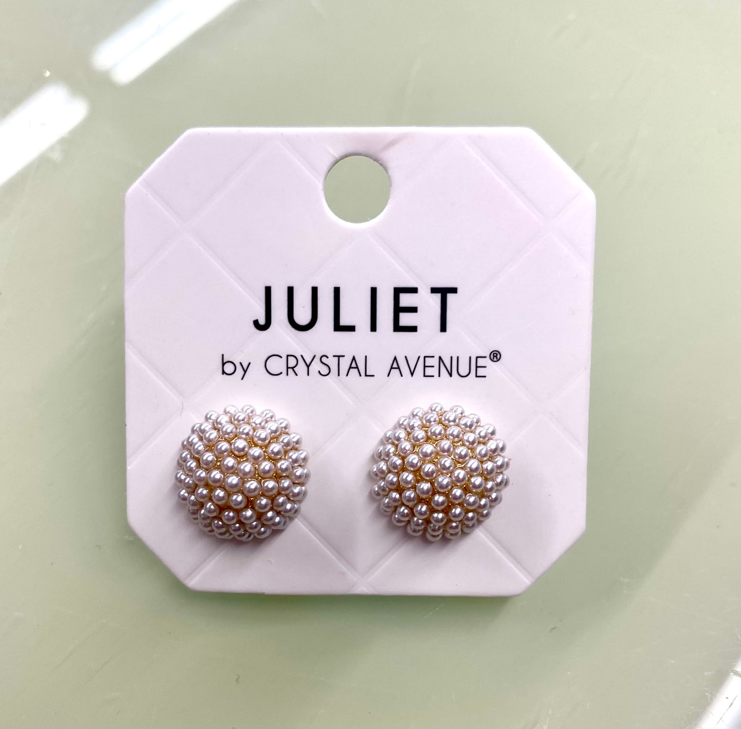 Pearl Pave Dome Earrings