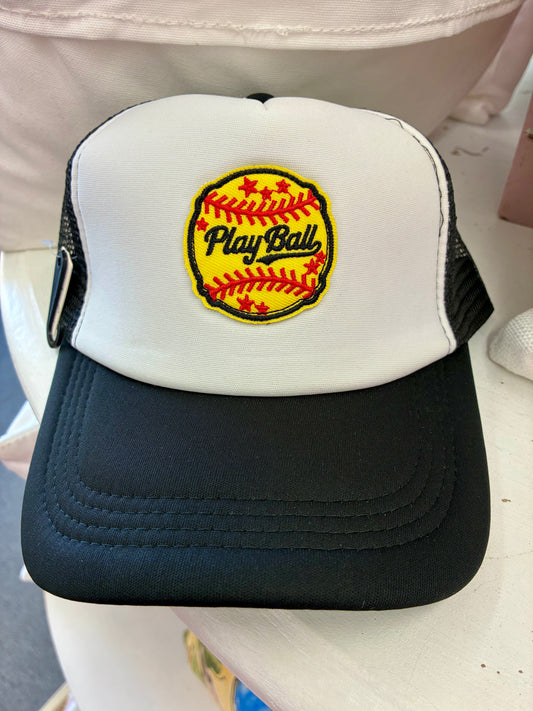 Play Ball Softball Trucker Cap - Viola