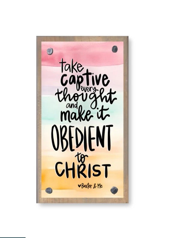 Take Captive Every Thought Happy Block - Baxter & Me