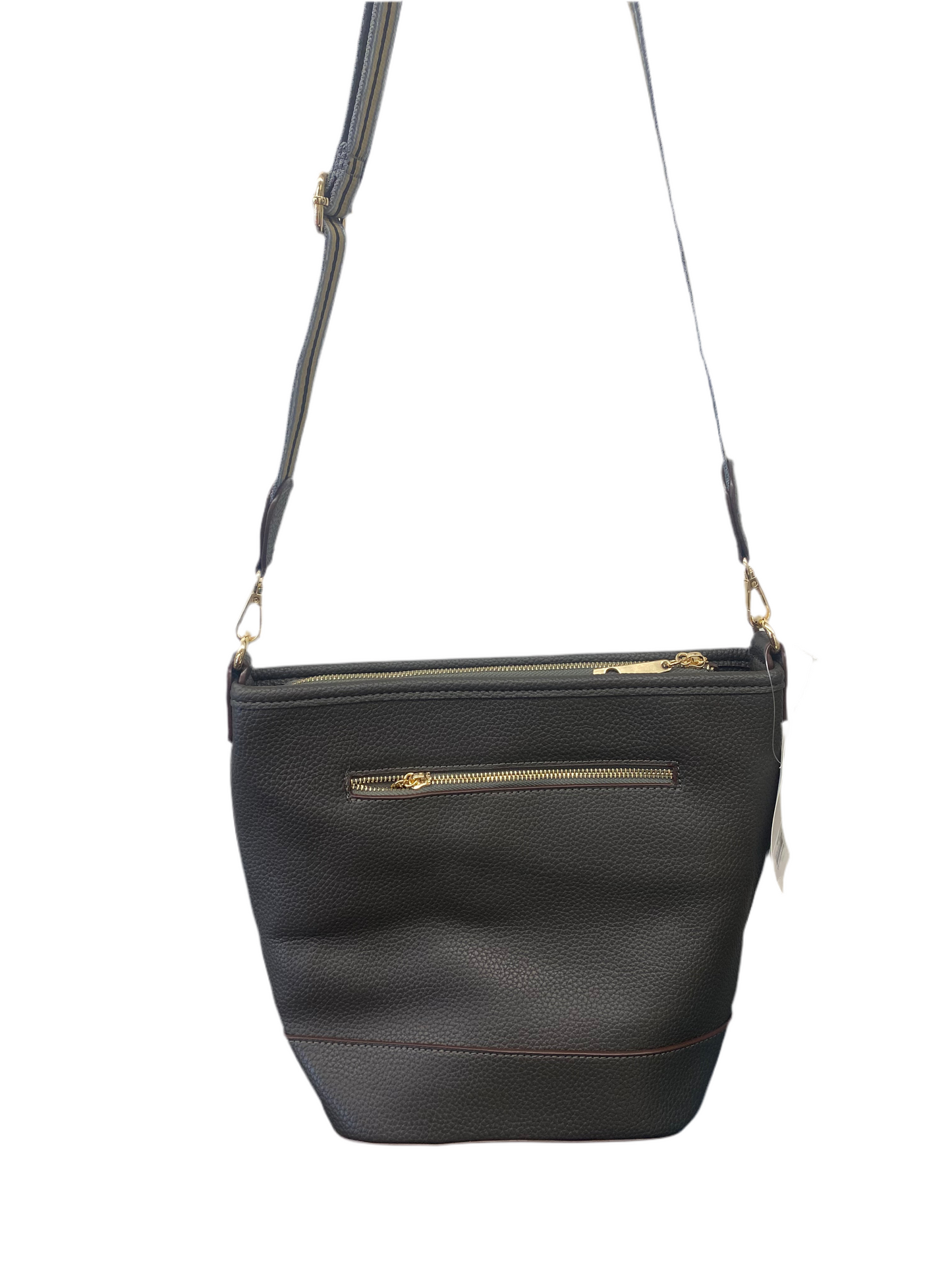 Dark Gray Bucket Bag Vegan Leather