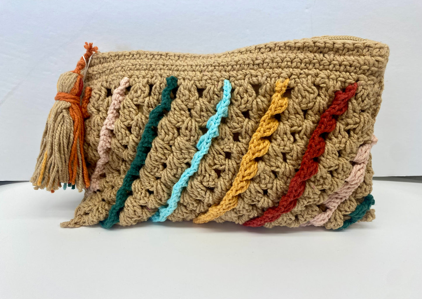 Rainbow Crochet Pouch