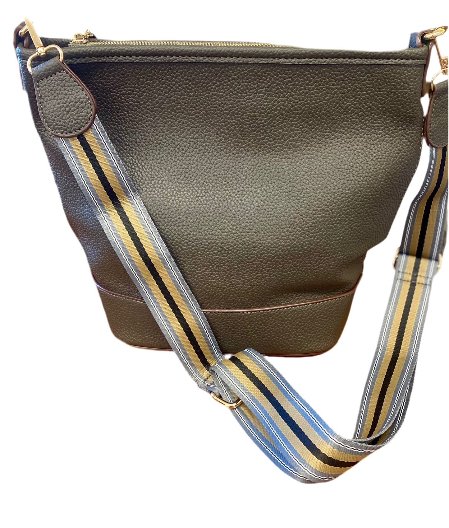 Dark Gray Bucket Bag Vegan Leather