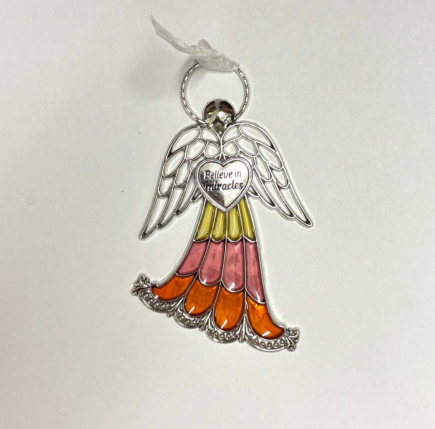 Ganz Stained Glass Miniature Angel Ornaments
