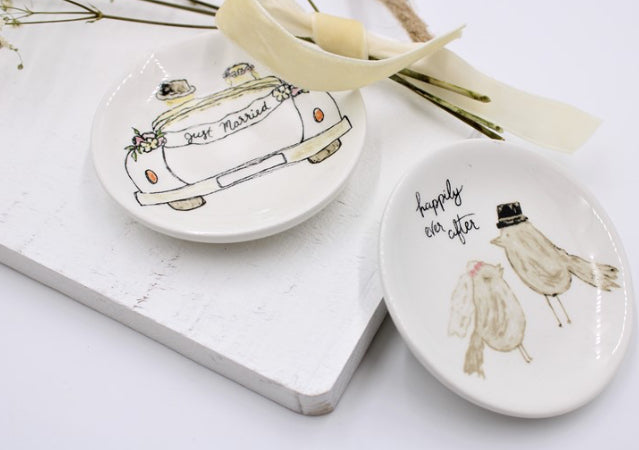 3” Wedding Trinket Dish, 2 Assorted
