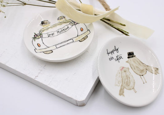 3” Wedding Trinket Dish, 2 Assorted
