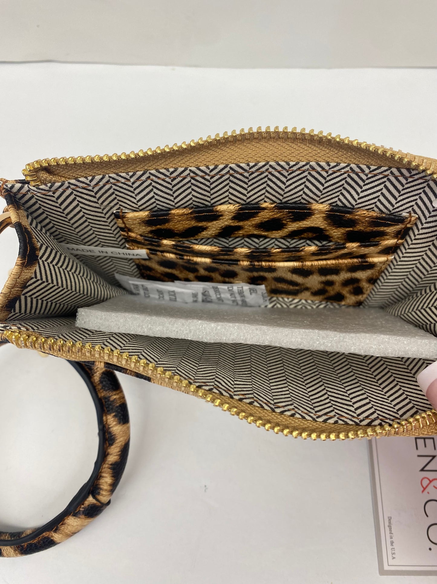 Jen & Co. Liv Faux Leather Leopard Bangle Wristlet Wallet