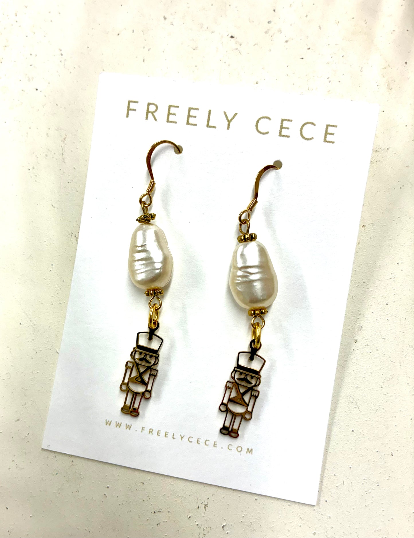 Nutcracker & Pearl Earrings