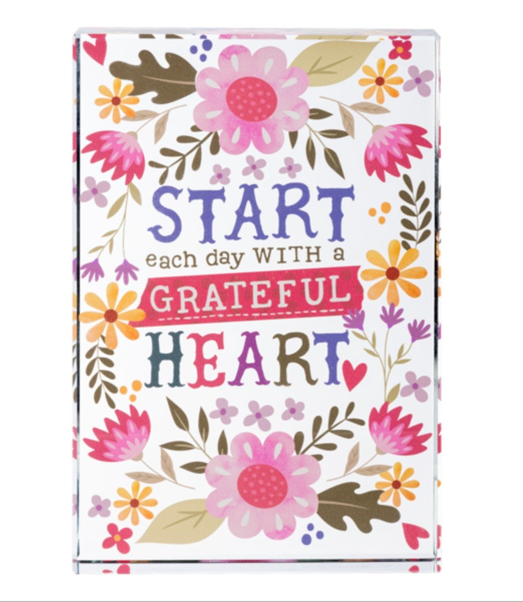 Grateful for You 4x6 Glass Blocks