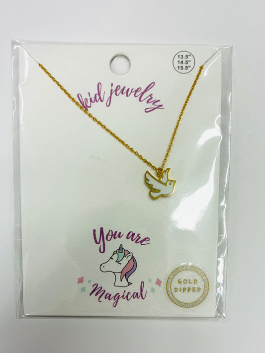 Kid’s Fun Gold Dipped Necklaces with Charm
