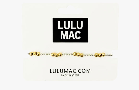 LULU MAC Mixed Silver/Gold Beaded Bracelet