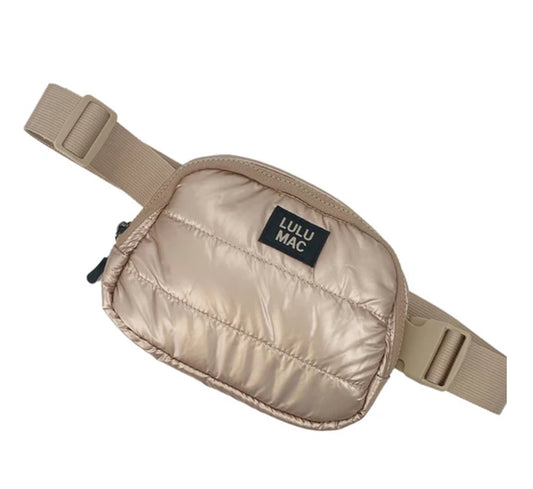 Lulu MAC Puffer Pewter Metallic Belt Bag