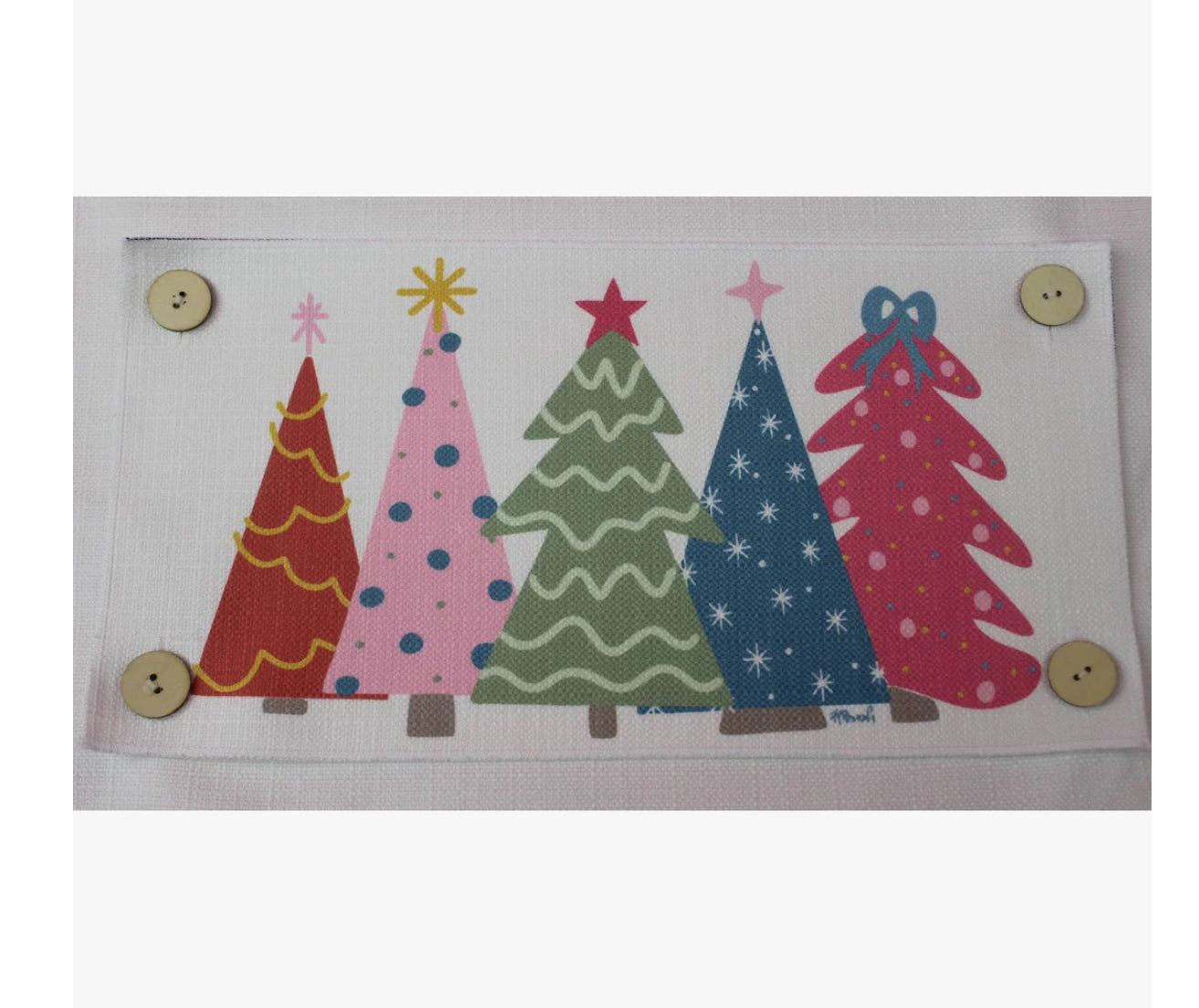 Watercolor Christmas Trees Lumbar Pillow Swap - Luckybird