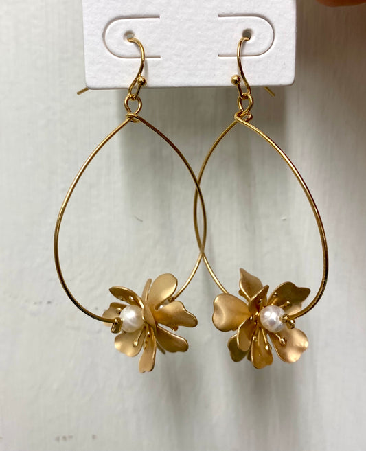 Pearl Flower Earrings