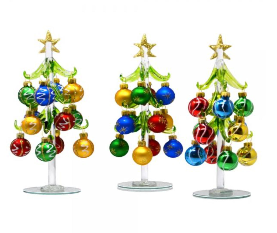 World Artisan 8” Christmas Tree with Assorted Ornaments