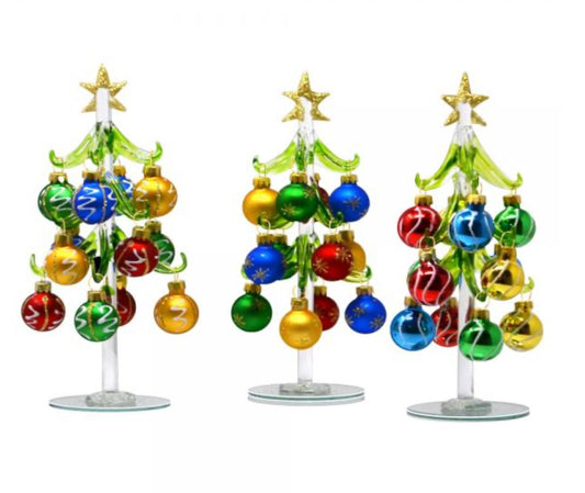 World Artisan 8” Christmas Tree with Assorted Ornaments