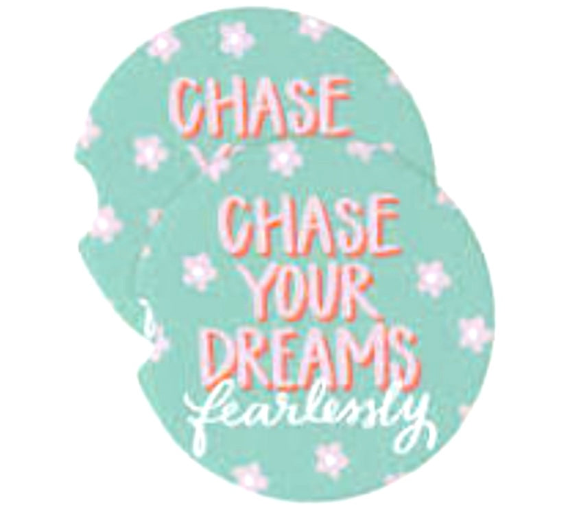 Chase Your Dreams Fearlessly Car Coaster - Mary Square