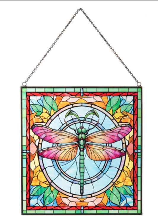 Stained Glass Dragonfly Suncatcher