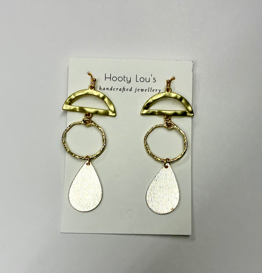 Gold & Silver Tone Drop Earrings