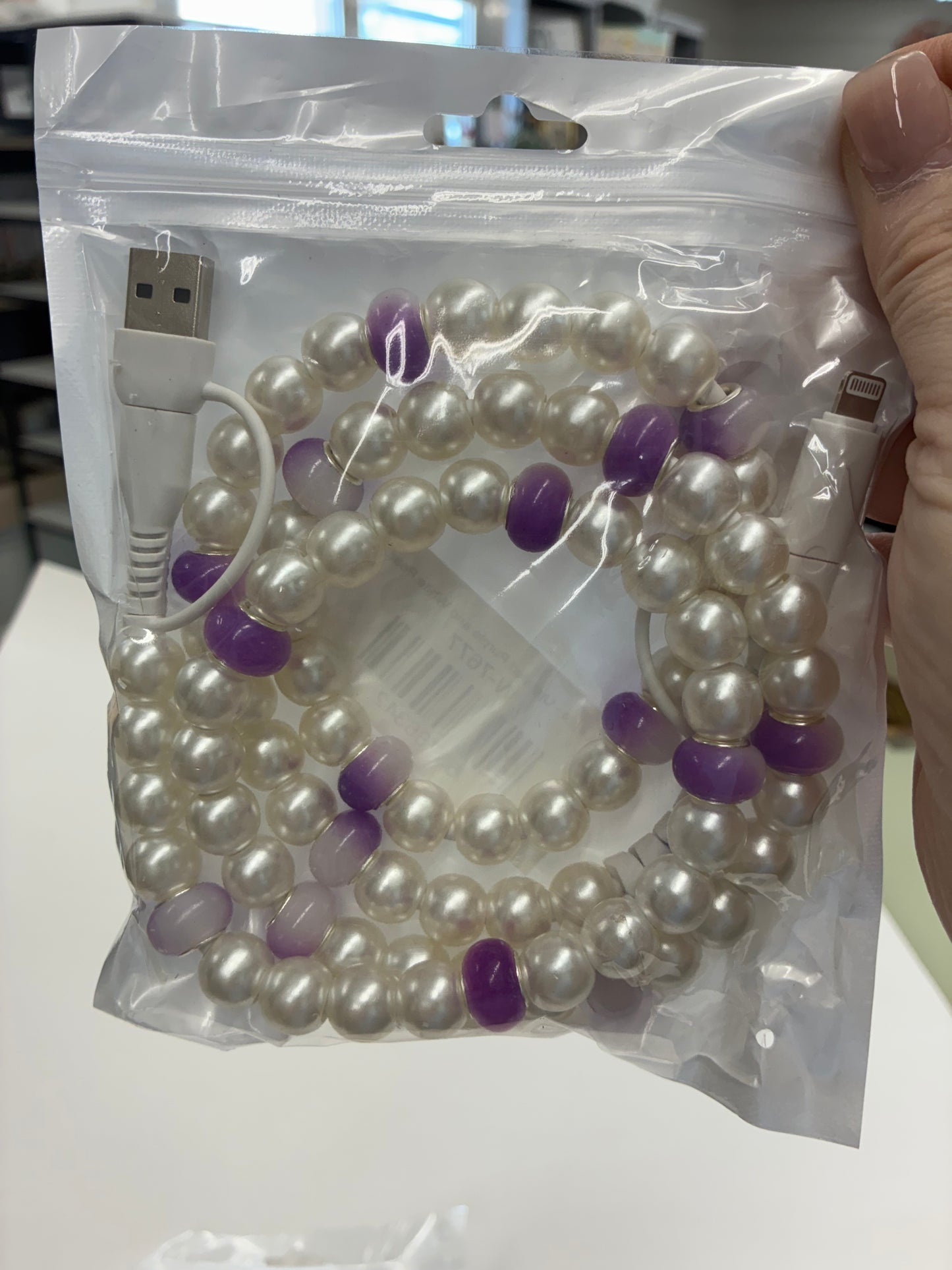 Purple & Pearl 4-in-1 Beaded Charger