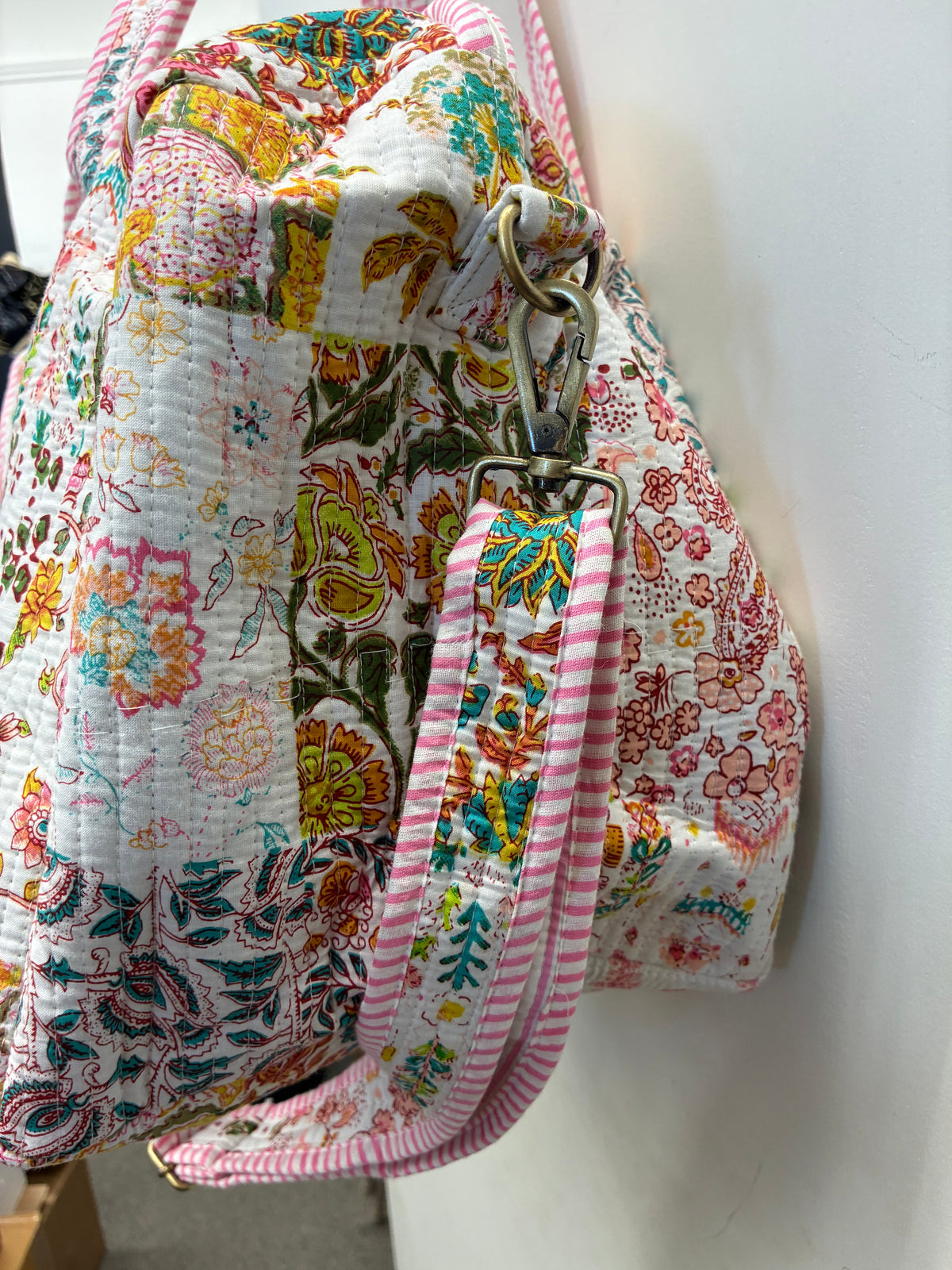 Florence Floral Patchwork Quilted Duffel Bag