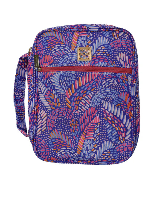 Mosaic Meadow Blue Bible Cover - Mary Square