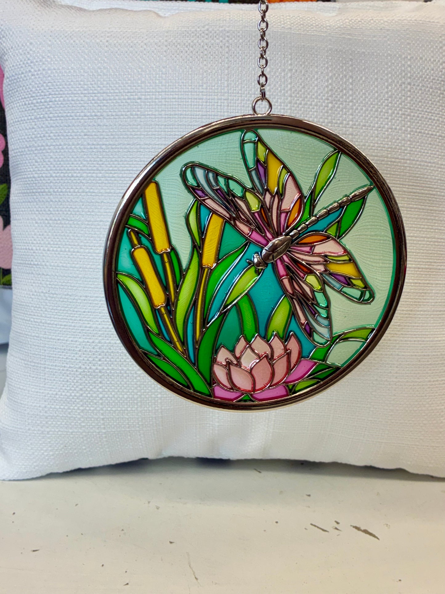 Dragonfly & Butterfly Stained Glass Sun-Catcher