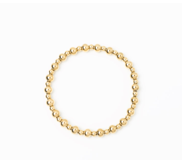 Meralora Beaded Stretch Bracelet 6 & 4 mm