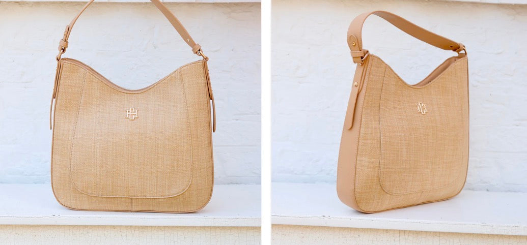 Hadlee Hobo Bag Natural - Caroline Hill