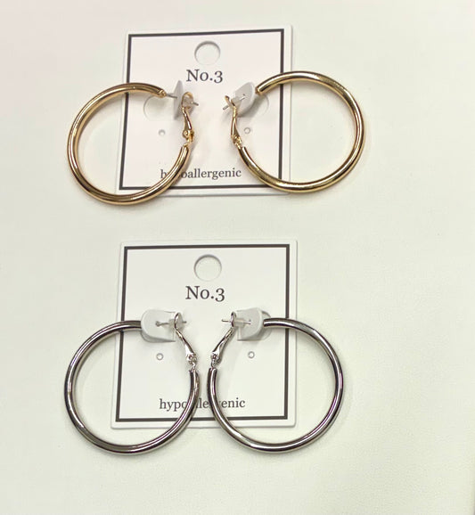Hoop Earrings (Gold or Silver)