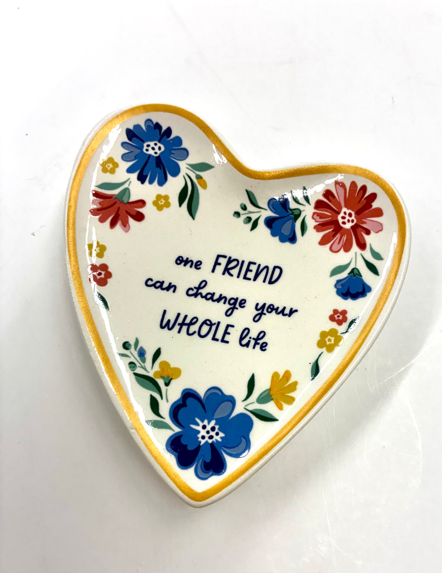 Friend Heart Shaped Trinket Dish