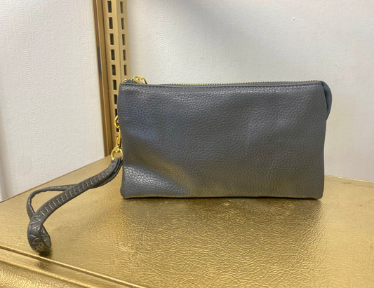 Faux Leather 3-Compartment Wrislet/Crossbody