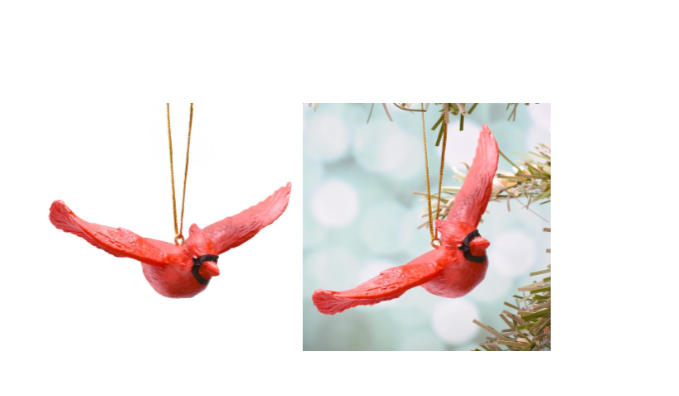 Flying Cardinal Ornament