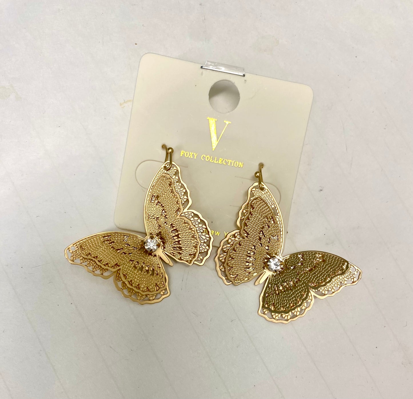 Gold Butterfly Earrings