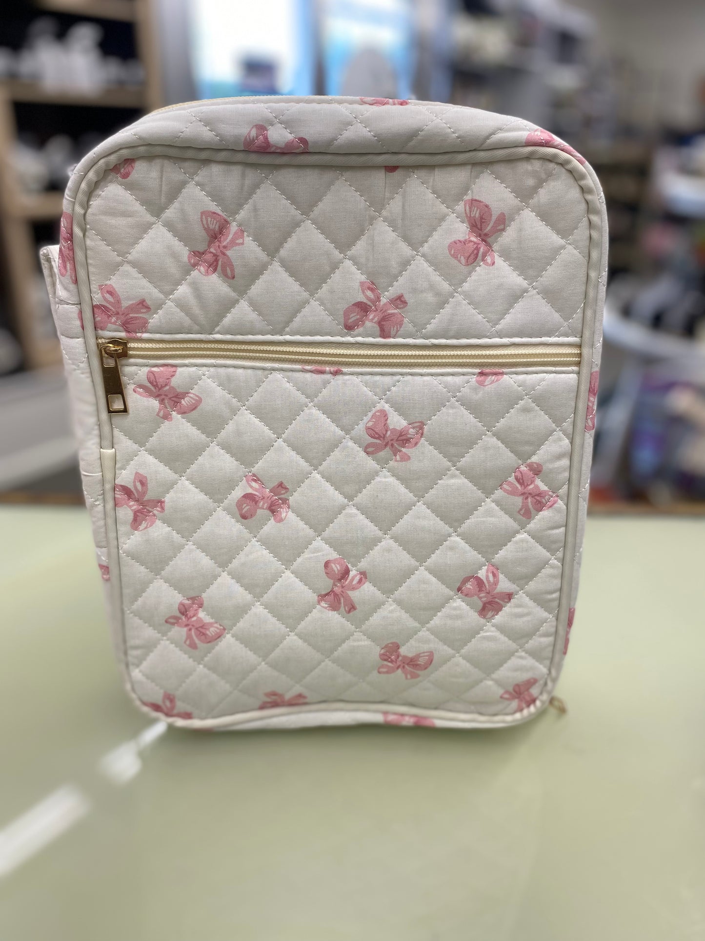 Quilted Bible Cover - Pink Bows