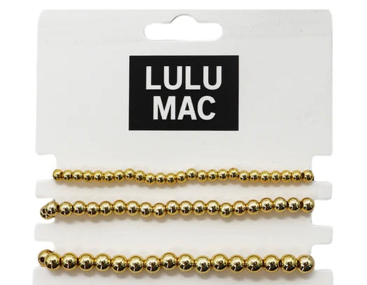 LULU MAC Large 3-Strand Beaded Bracelets