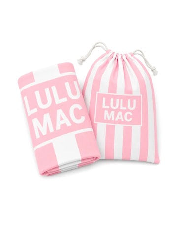 LULU MAC XL Pink Stripe Beach Towel